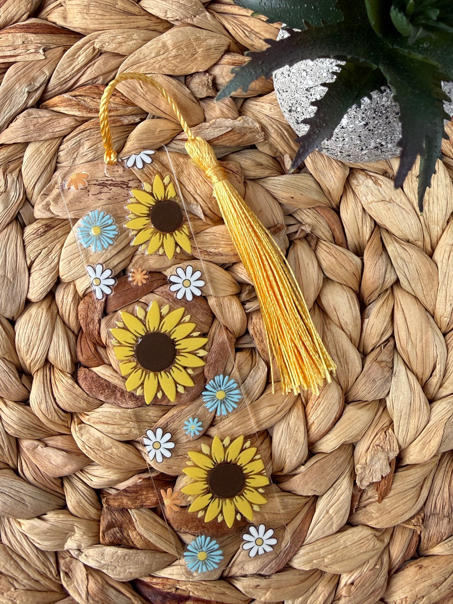 Acrylic bookmark - Sunflowers