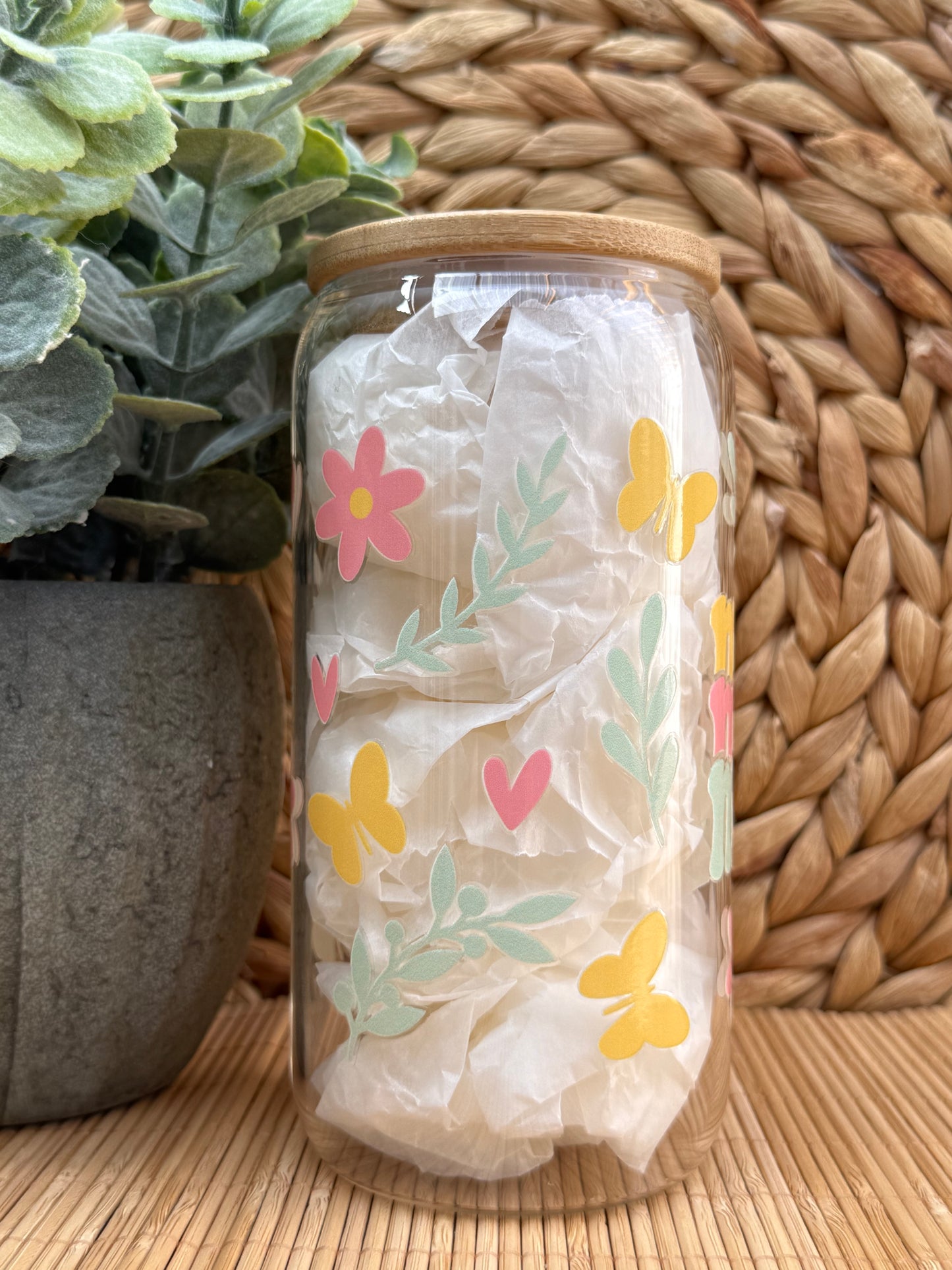 MaMa Glass Tumbler 1 - Lid & Glass Straw 16oz (455ml)