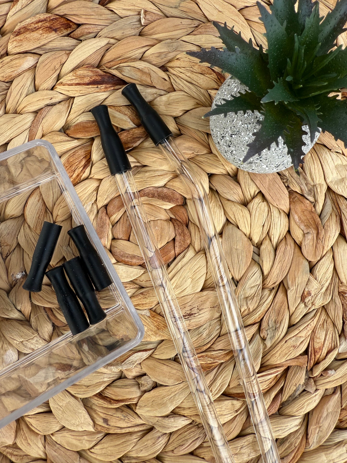 Silicone Straw Toppers (Black)