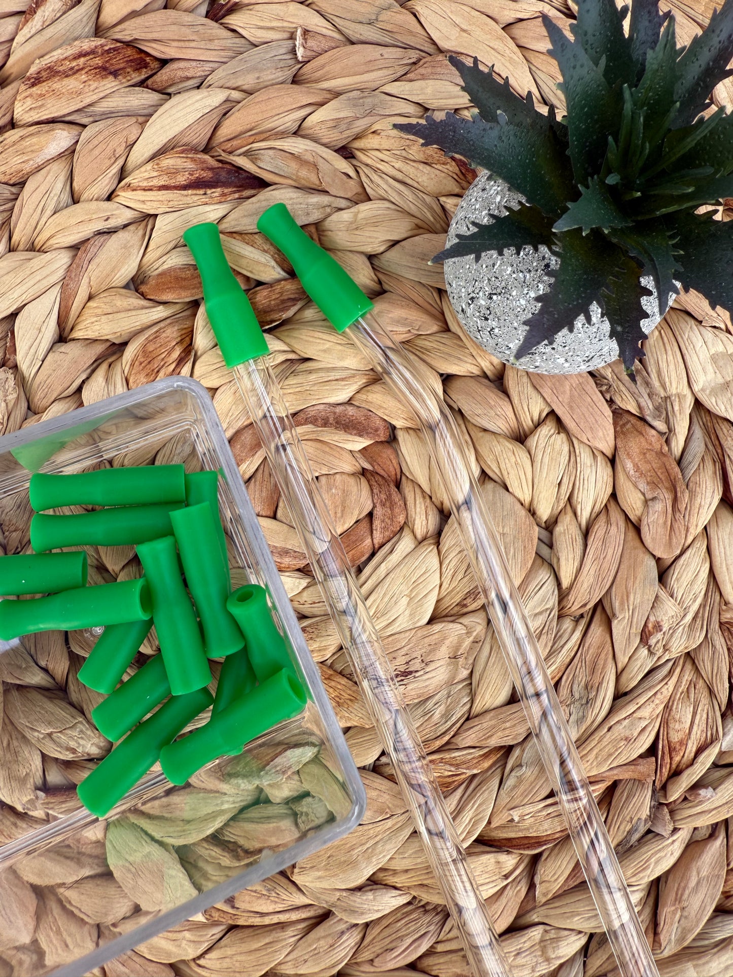 Silicone Straw Toppers (Green)