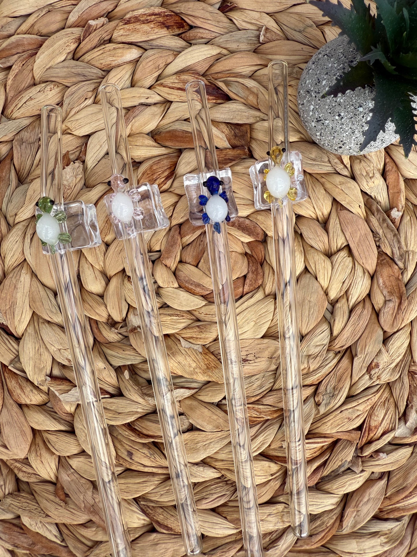 Glass Turtle Straw