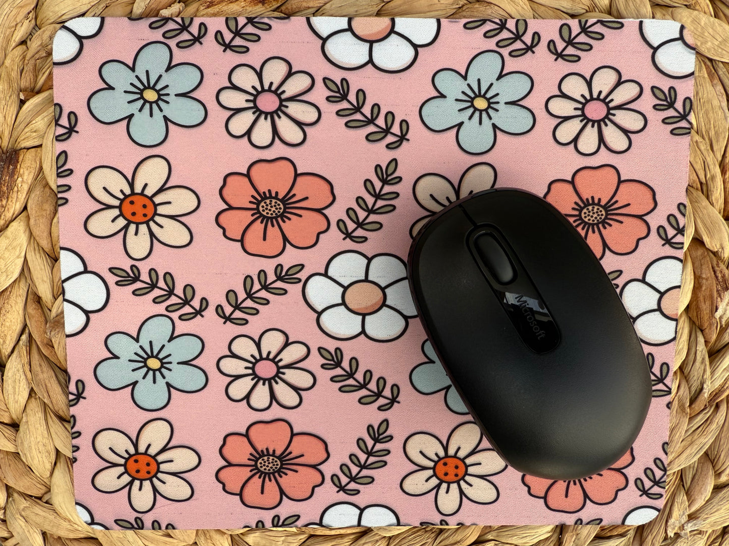 Blush Bloom Floral Mousepad