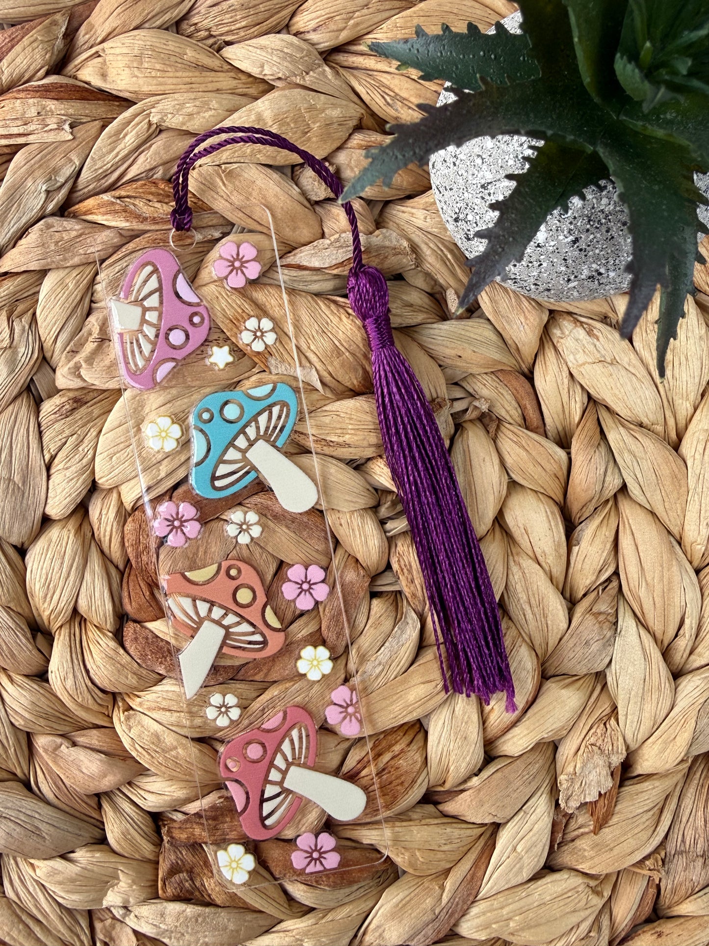 Acrylic bookmark - Playful Mushrooms