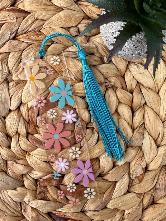 Acrylic bookmark - Assorted Flowers