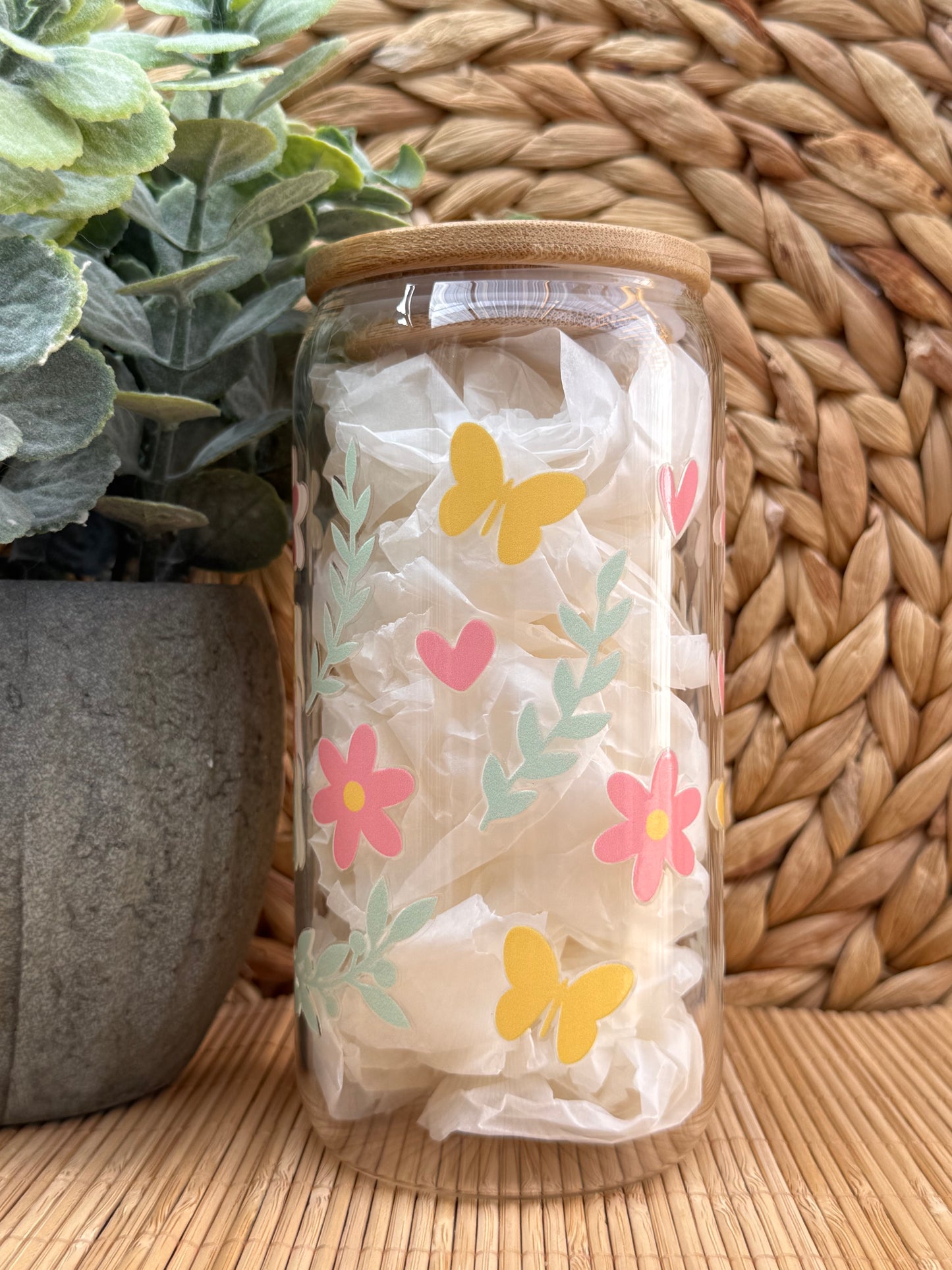 MaMa Glass Tumbler 1 - Lid & Glass Straw 16oz (455ml)