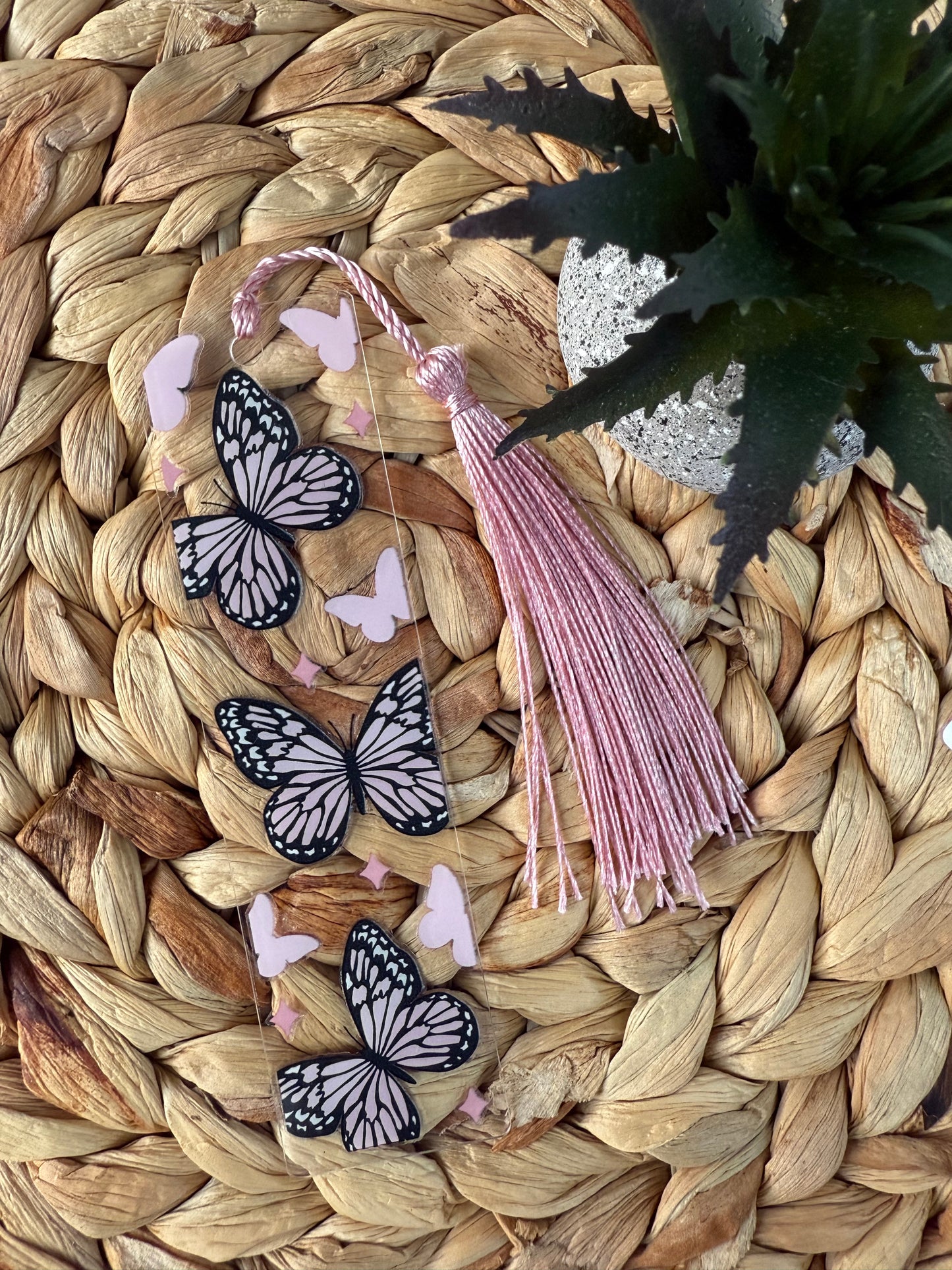 Blush Butterfly Acrylic Bookmark