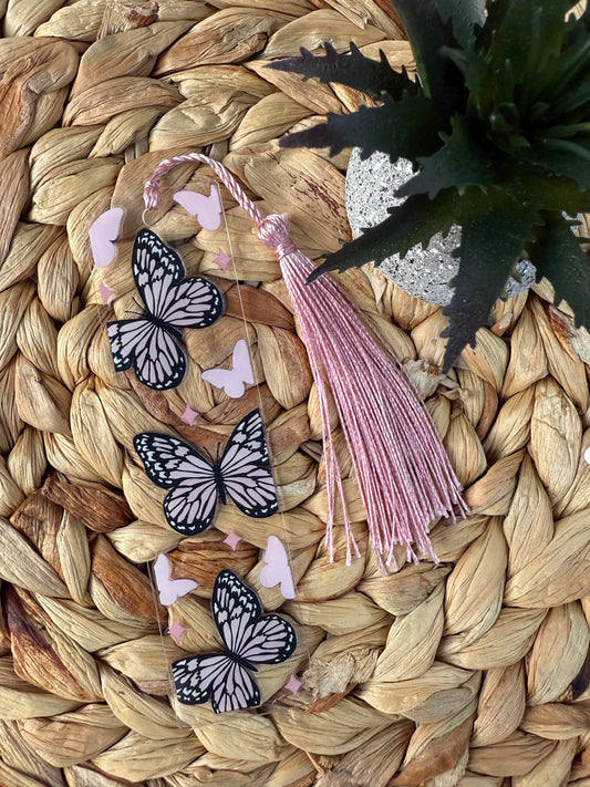 Blush Butterfly Acrylic Bookmark