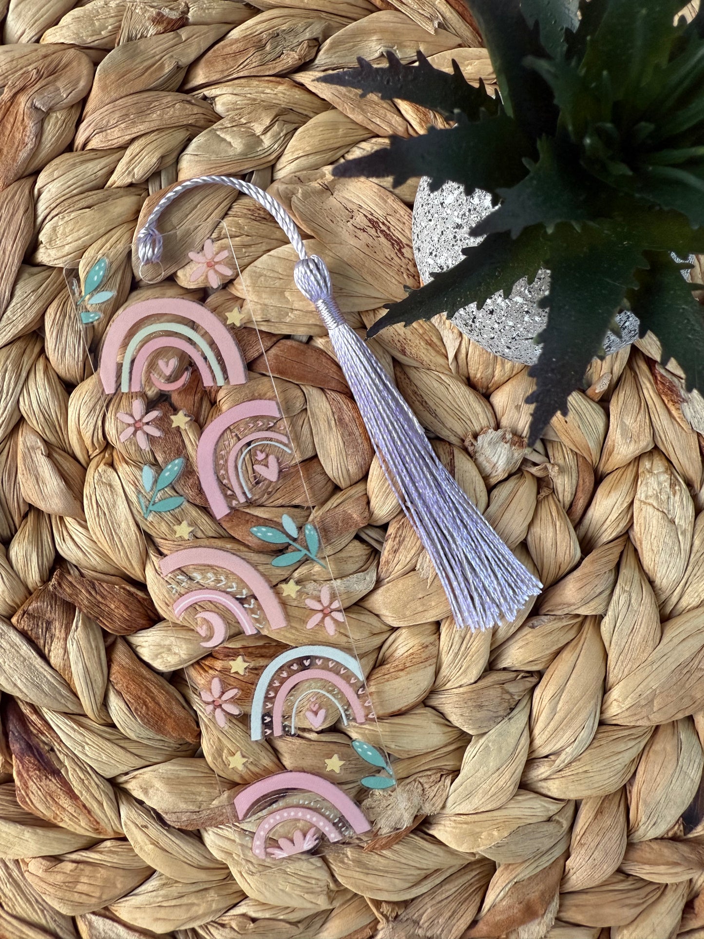 Pastel Rainbow Acrylic Bookmark