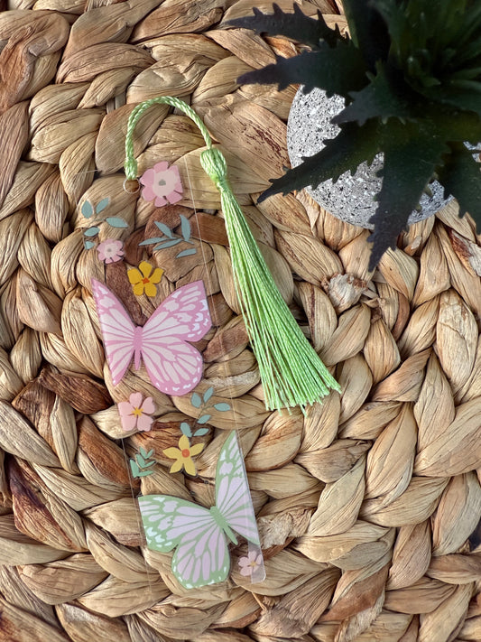 Butterfly Garden Acrylic Bookmark
