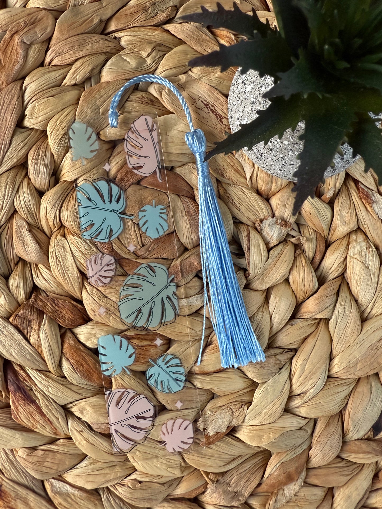 Tropical Leaves Acrylic Bookmark