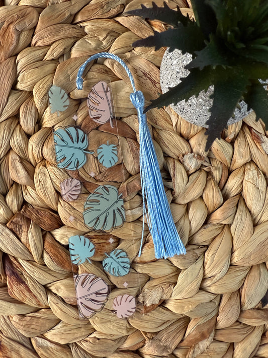 Tropical Leaves Acrylic Bookmark