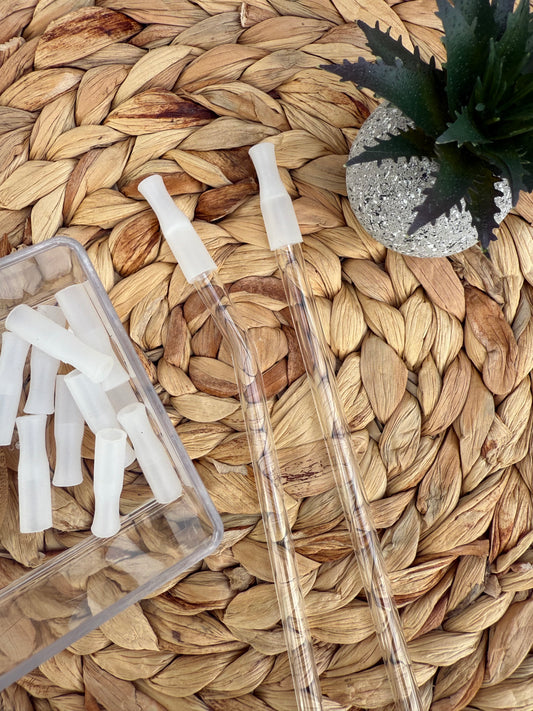 Silicone Straw Toppers (White)