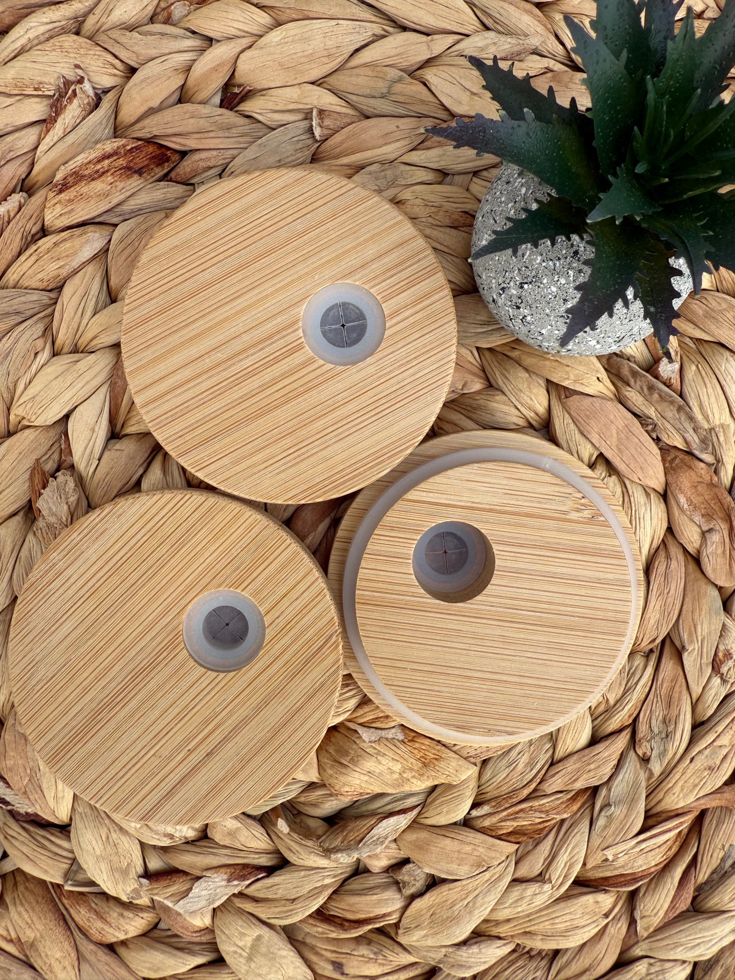 Eco-Friendly Bamboo Tumbler Lids with Silicone Seal