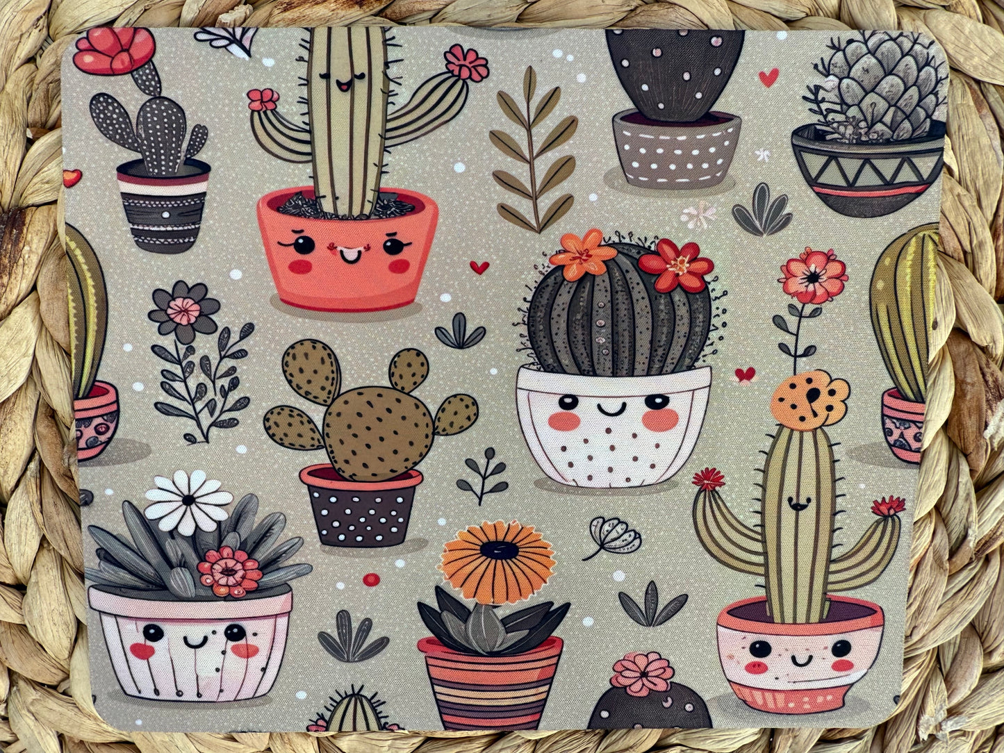 Cute Cactus Garden Mousepad 2