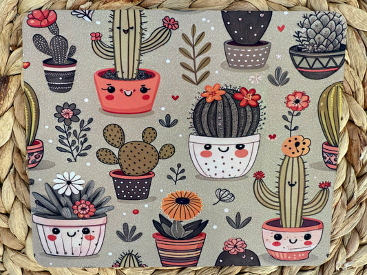 Cute Cactus Garden Mousepad 2