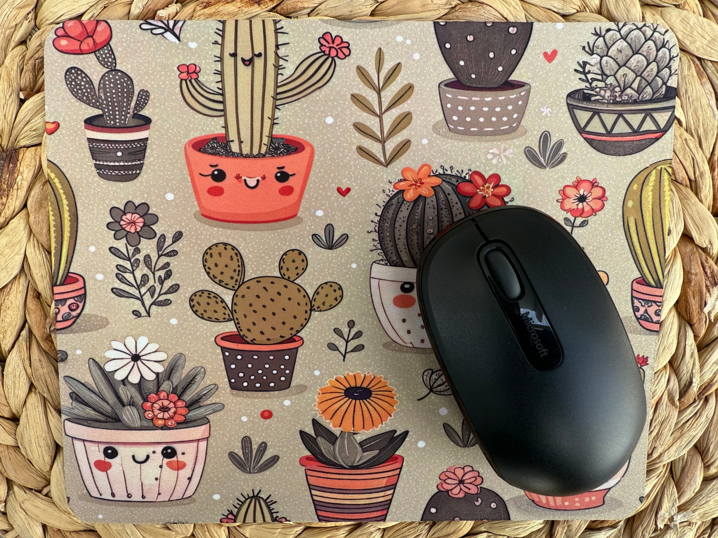 Cute Cactus Garden Mousepad 2